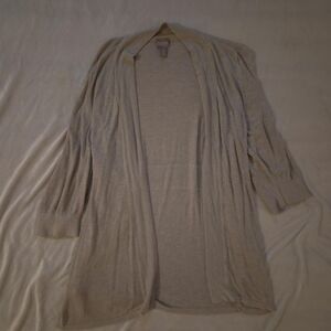 Chico's Light Tan Open Front Cardigan